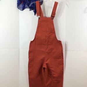 Komodo rust organic cotton Joy overalls dungarees
